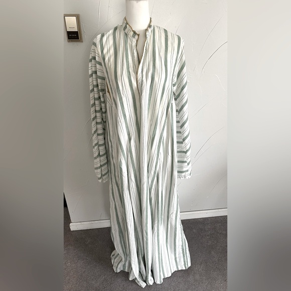 Oversized Long Bell Sleeve Maxi Cotton Kaftan Dress GUC L - Picture 1 of 8
